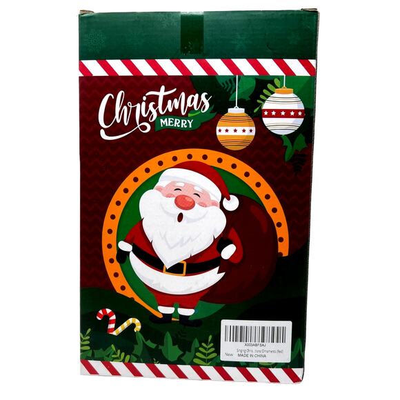 Merry Christmas Santa Gnome Lighted Sings Shakes Hat New In Box - Picture 6 of 16